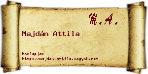 Majdán Attila névjegykártya