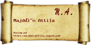 Majdán Attila névjegykártya