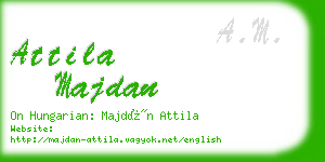 attila majdan business card